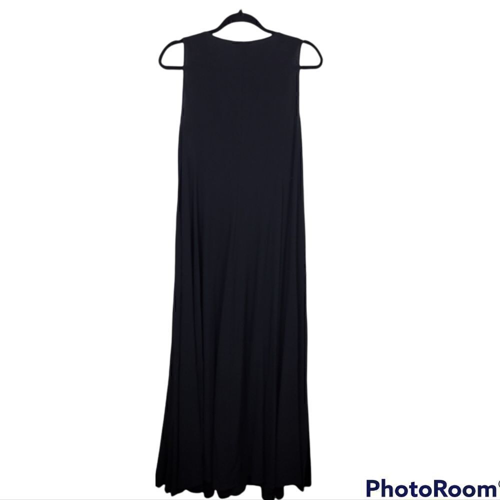 Torrid Lace-Up Challis Trapeze Maxi Dress – Black 00 (10) - Picture 8 of 13